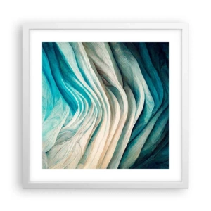 Pôster em moldura branca - Insaciabilidade azul - 40x40 cm