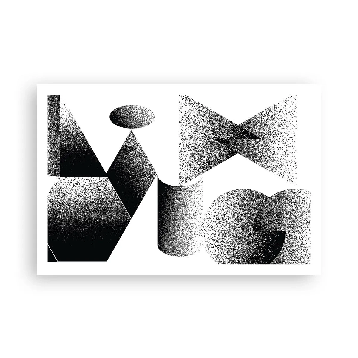 Pôster - Ângulos e ovais - 91x61 cm