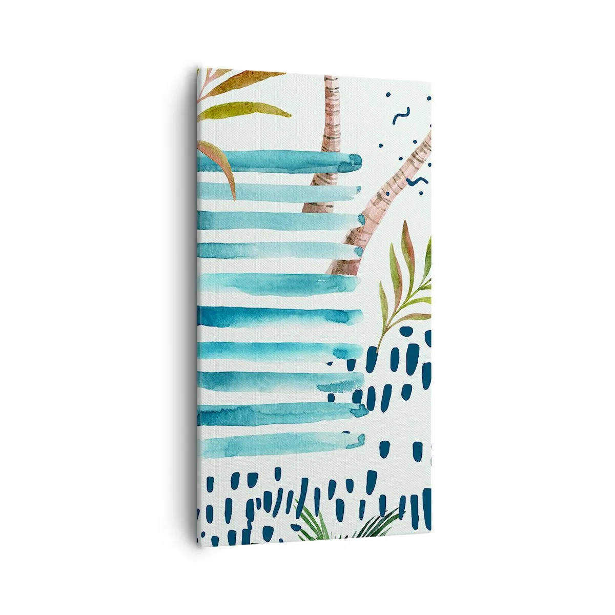 Quadro em tela - Férias sob as palmeiras - 55x100 cm