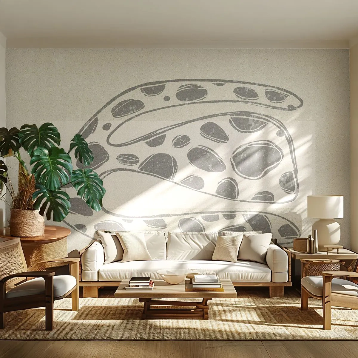 Papel de Parede Autocolante Deluxe Sticker - Uma criatura estranha - Boho, Minimalismo, Brilhante - 450x315 cm