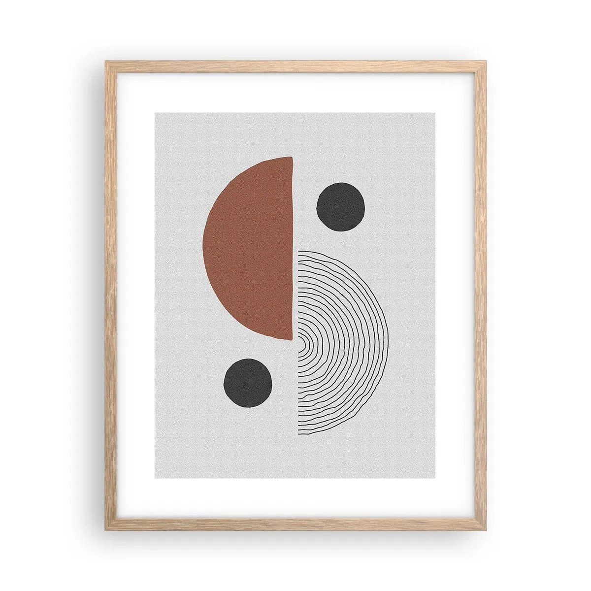 Pôster com moldura de carvalho claro - Perfeição das rodas - 40x50 cm