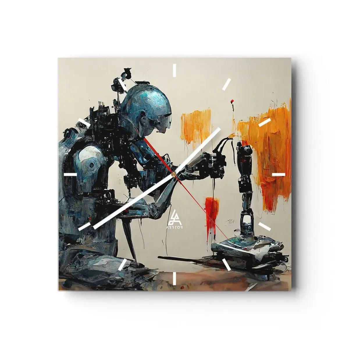 Relógio de parede - Relógio em vidro - Já amanhã… - 40x40 cm