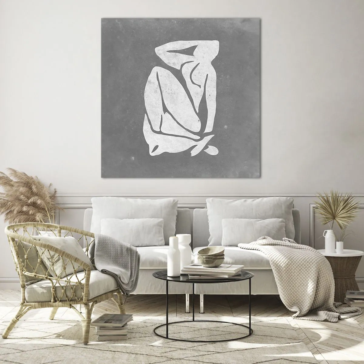 Quadro em vidro - Nos pensamentos - 40x40 cm