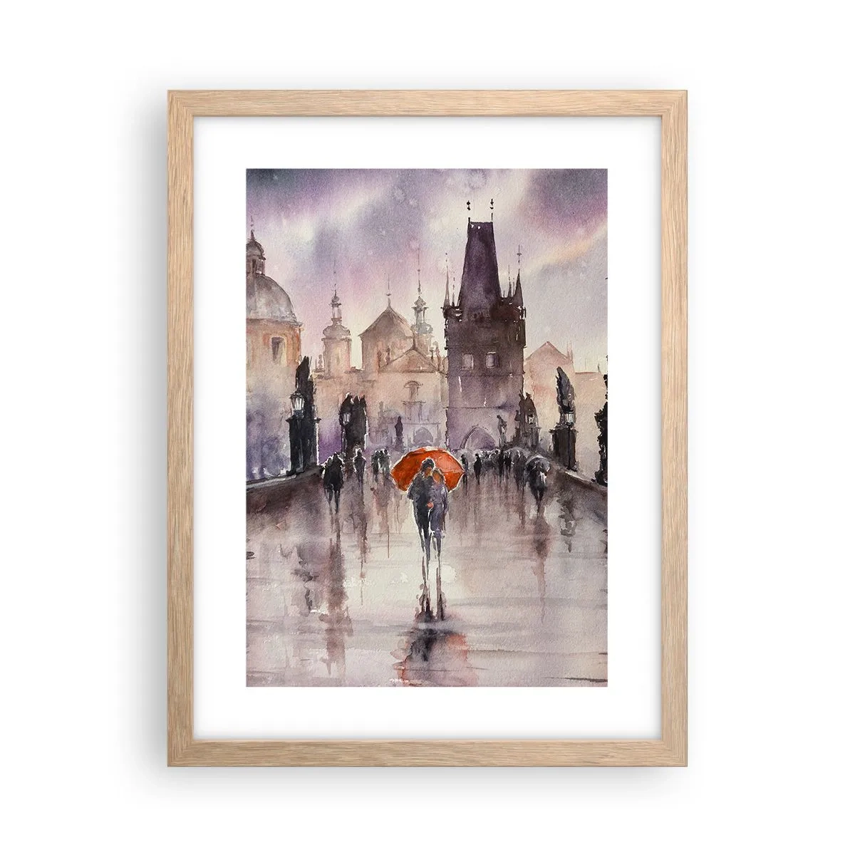 Pôster com moldura de carvalho claro - Pessoas não mudam - 30x40 cm