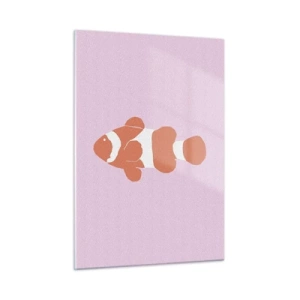 Quadro em vidro - Em coral no rosto e na cauda - 50x70 cm