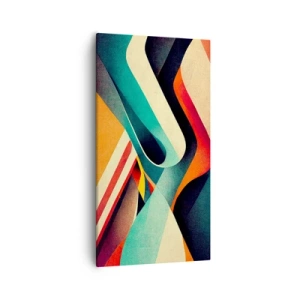 Quadro em tela - Composição intensa - 55x100 cm