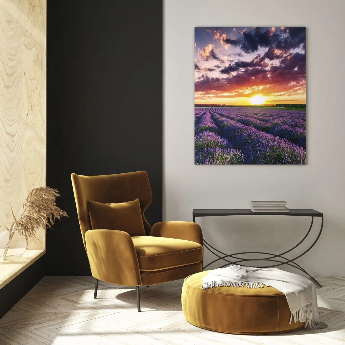 Quadro em vidro - O mundo da lavanda - 50x70 cm