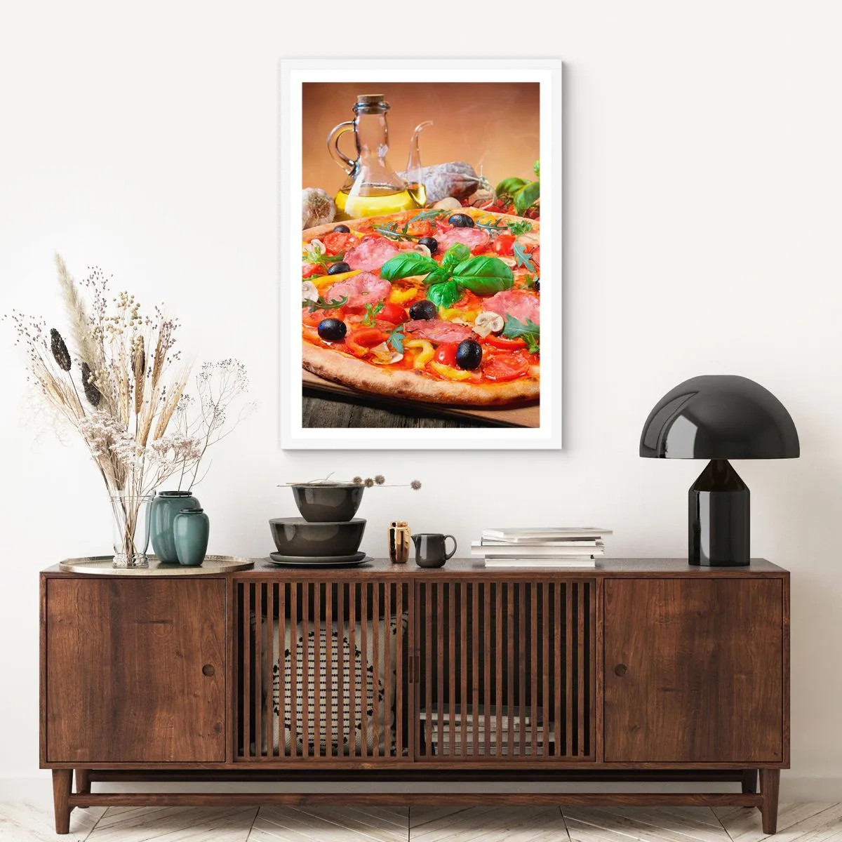 Pôster em moldura branca - Com um sabor verdadeiramente italiano - 61x91 cm