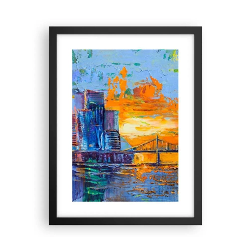 Pôster com moldura preta - Cultura e natureza - 30x40 cm