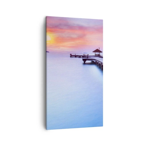 Quadro em tela - Um mar de paz no horizonte - 45x80 cm
