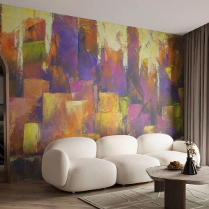 Papel de Parede Premium Sand - Composição metropolitana - Abstração, Pedaço, Arte Moderna - 100x70 cm