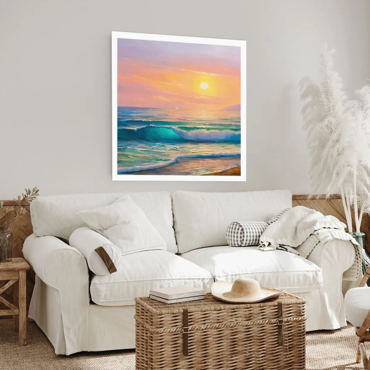 Pôster - O canto turquesa das ondas - 60x60 cm