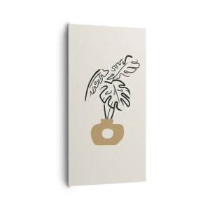 Quadro em tela - Monstera – decoração do lar - 65x120 cm