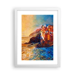 Pôster em moldura branca - Vibrações italianas - 30x40 cm