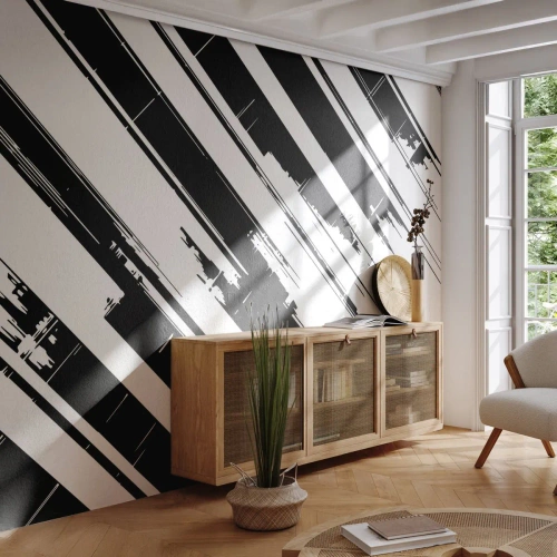 Papel de Parede Premium Sand - Uma composição intensa e dinâmica - Vetor, Minimalismo, Moderno - 100x70 cm
