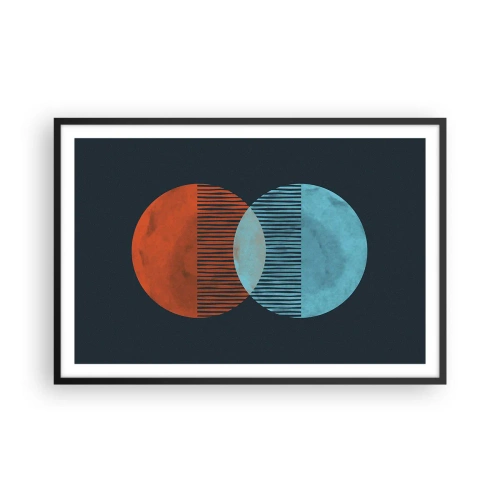 Pôster com moldura preta - Fantasia astronómica - 91x61 cm