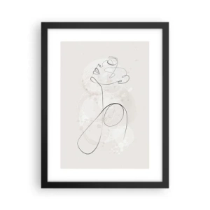 Pôster com moldura preta - O espiral de beleza - 30x40 cm