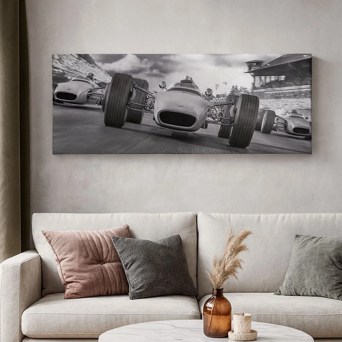 Quadro em tela - O ronco do motor - 100x40 cm