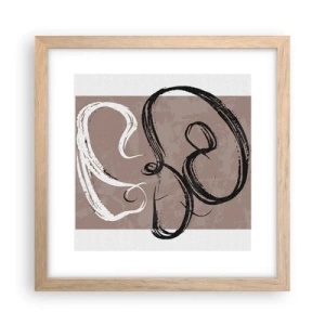 Pôster com moldura de carvalho claro - Composição – a busca pela plenitude - 30x30 cm
