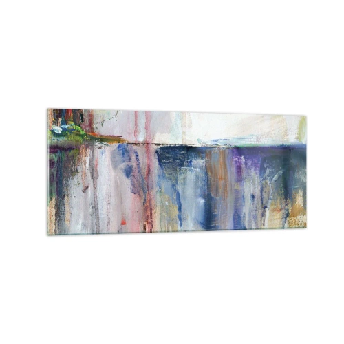 Quadro em vidro - Impressões coloridas e associações - 120x50 cm