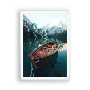 Pôster em moldura branca - Como em vidro pintado - 70x100 cm