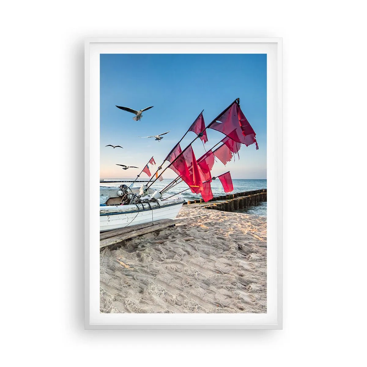 Pôster em moldura branca - Um merecido descanso - 61x91 cm