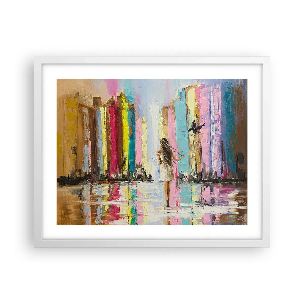 Pôster em moldura branca - Segue-me - 50x40 cm