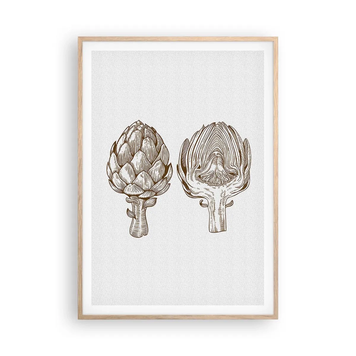 Pôster com moldura de carvalho claro - Aula de anatomia - 70x100 cm