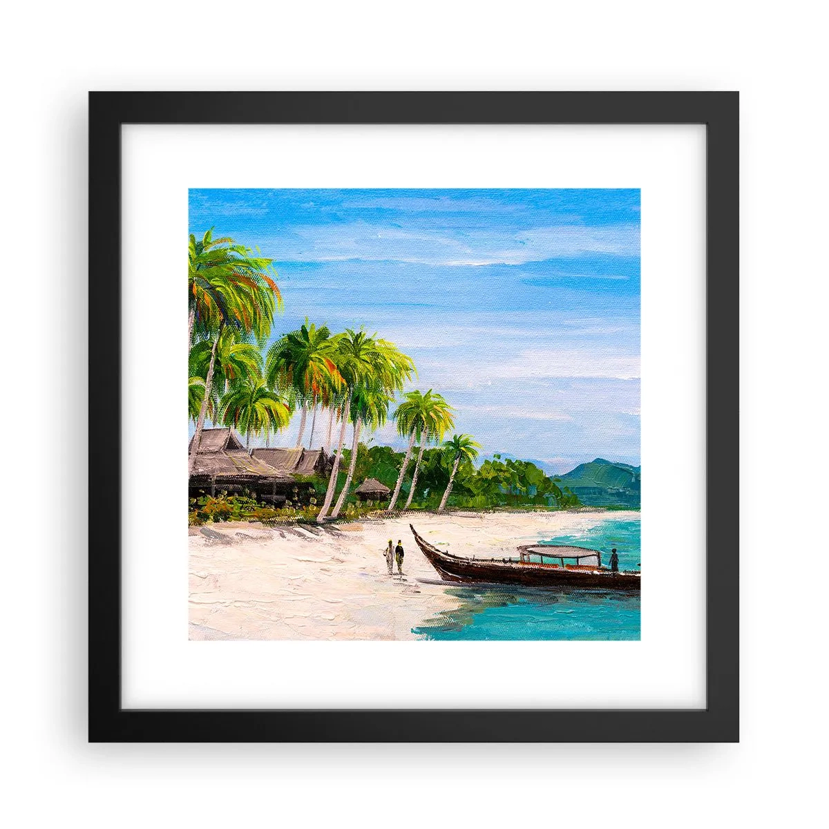 Pôster com moldura preta - Um sonho exótico - 30x30 cm