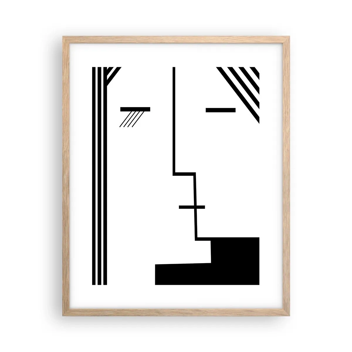 Pôster com moldura de carvalho claro - Apenas um beijo - 40x50 cm