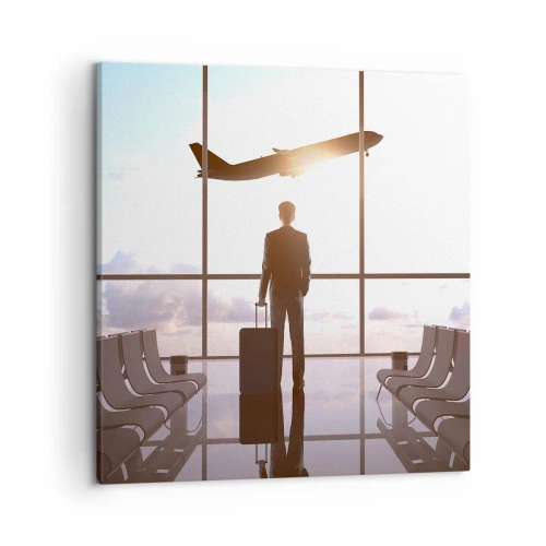 Quadro em tela - Tem tempo, desacelere - 50x50 cm