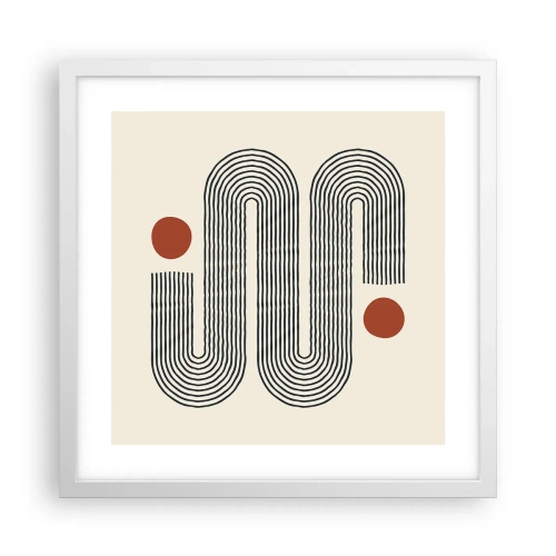 Pôster em moldura branca - Do início ao fim - 40x40 cm