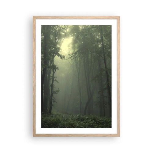 Pôster com moldura de carvalho claro - Antes de acordar - 50x70 cm