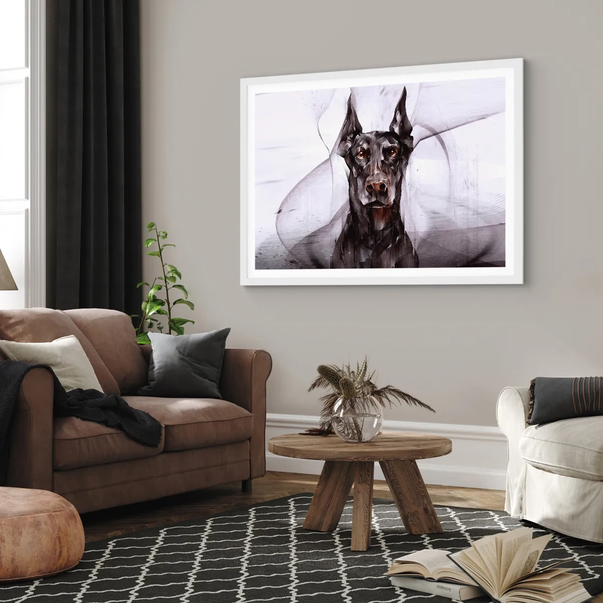 Pôster em moldura branca - Nascido na nobreza - 70x50 cm