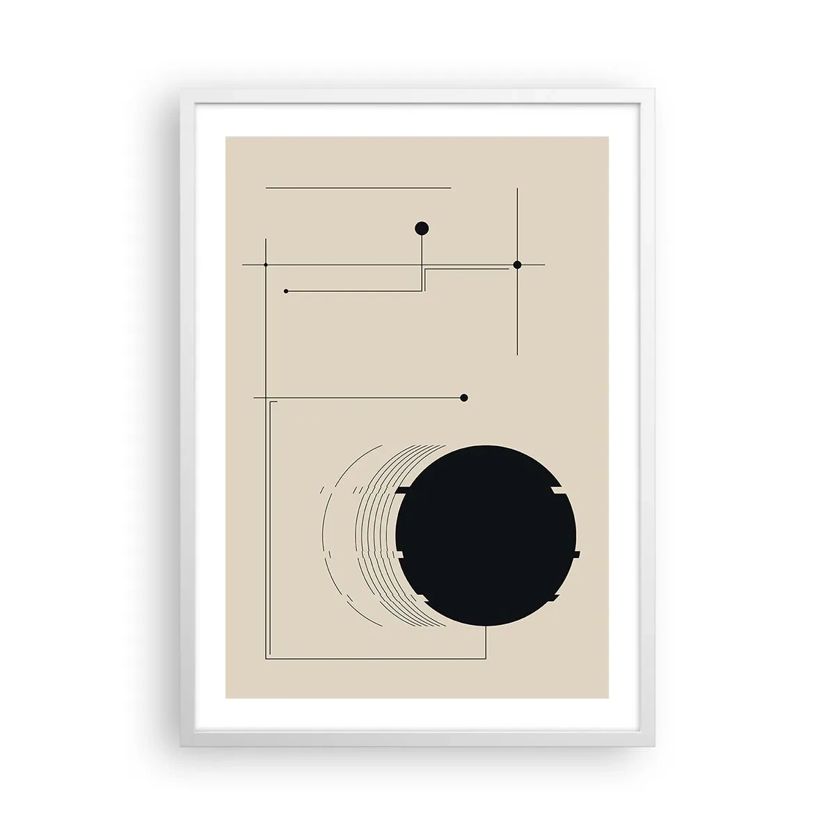 Pôster em moldura branca - Composição flexível e dinâmica - 50x70 cm