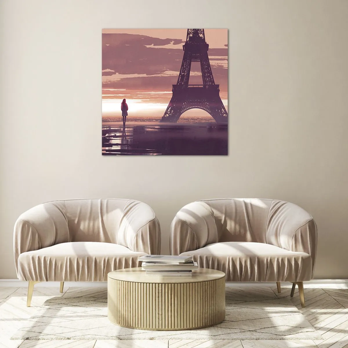 Quadro em vidro - Só elas as duas - 70x70 cm