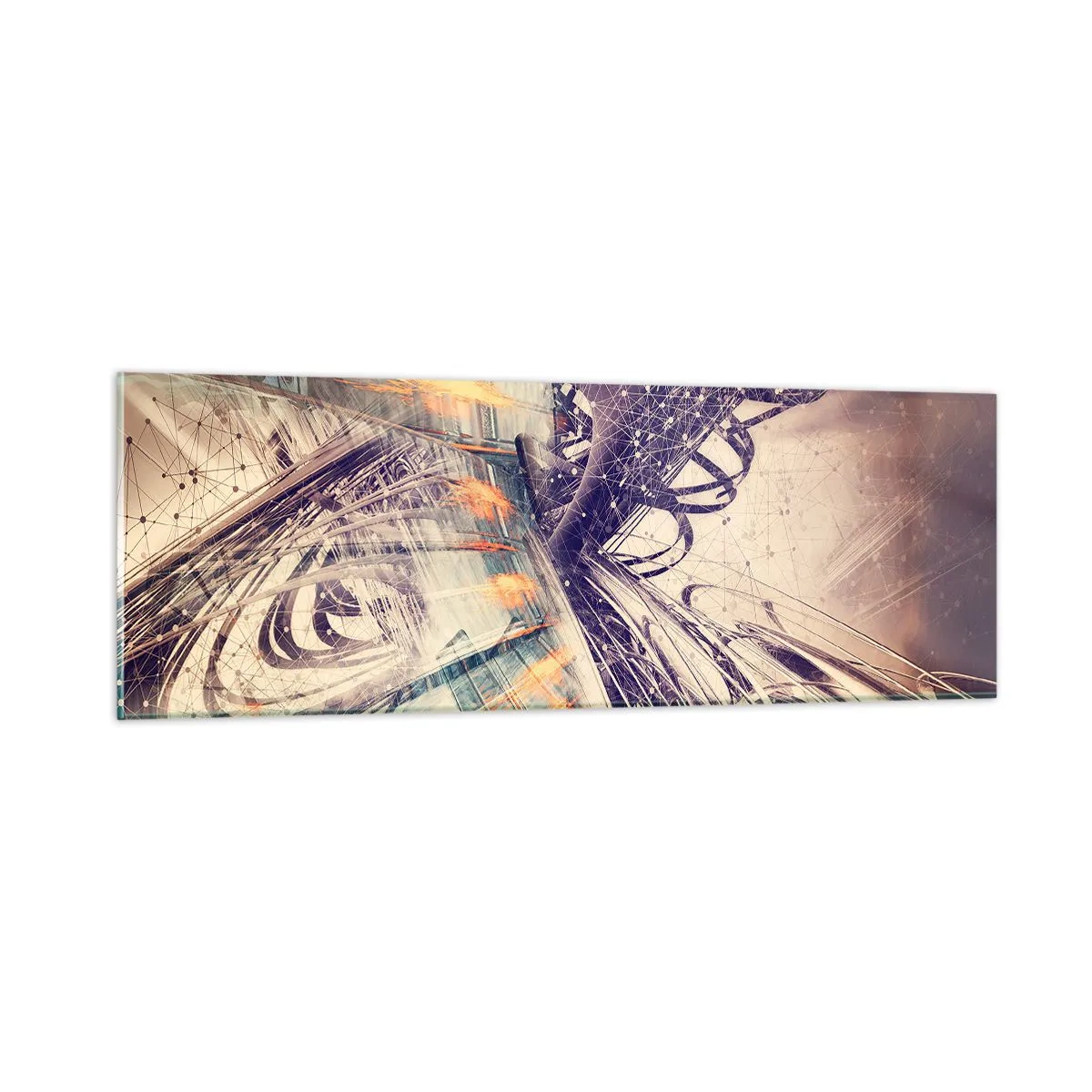 Quadro em vidro - Com muita pressa - 90x30 cm