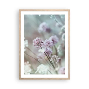 Pôster com moldura de carvalho claro - Doce delicadeza das ervas - 50x70 cm