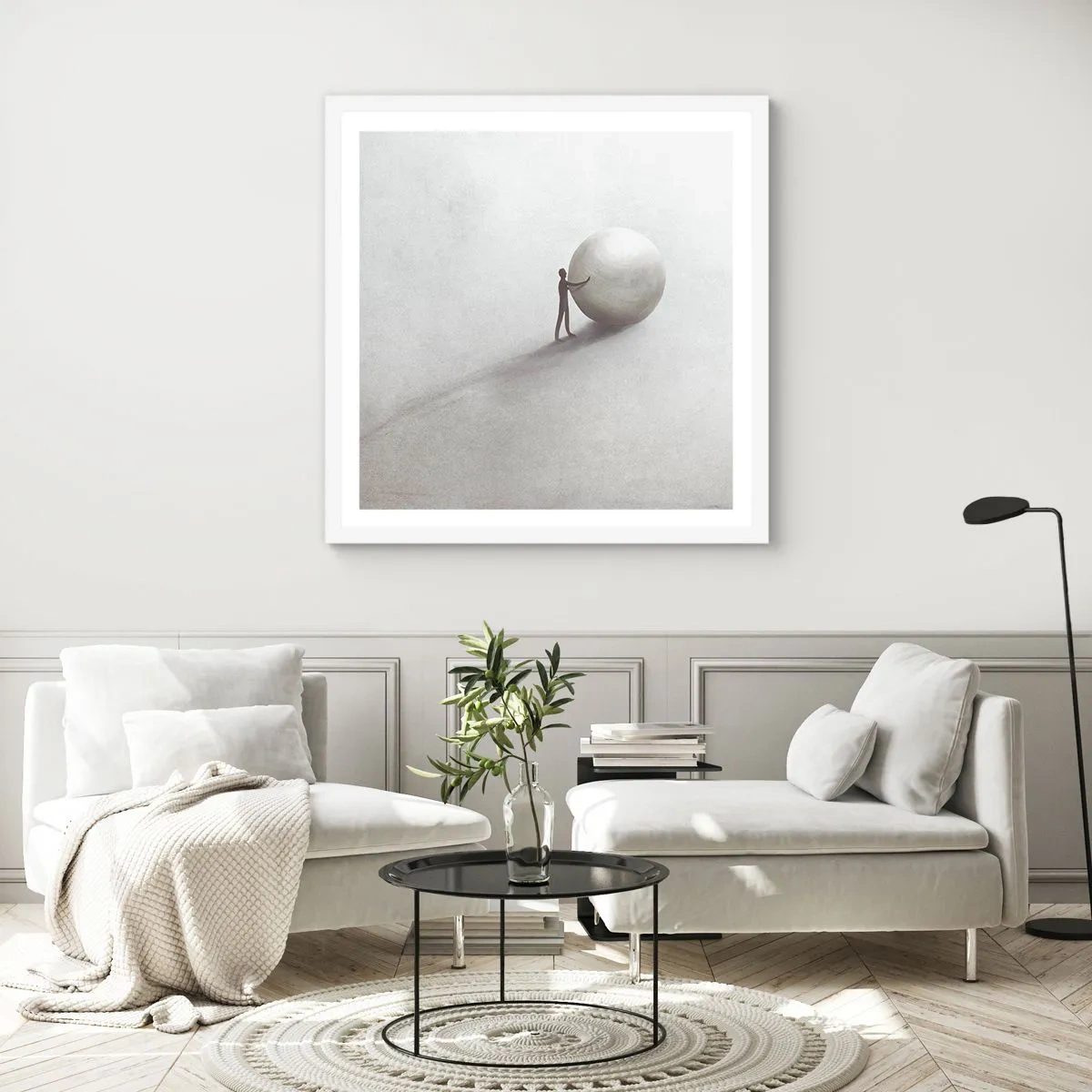 Pôster em moldura branca - O Jogo da Vida - 50x50 cm