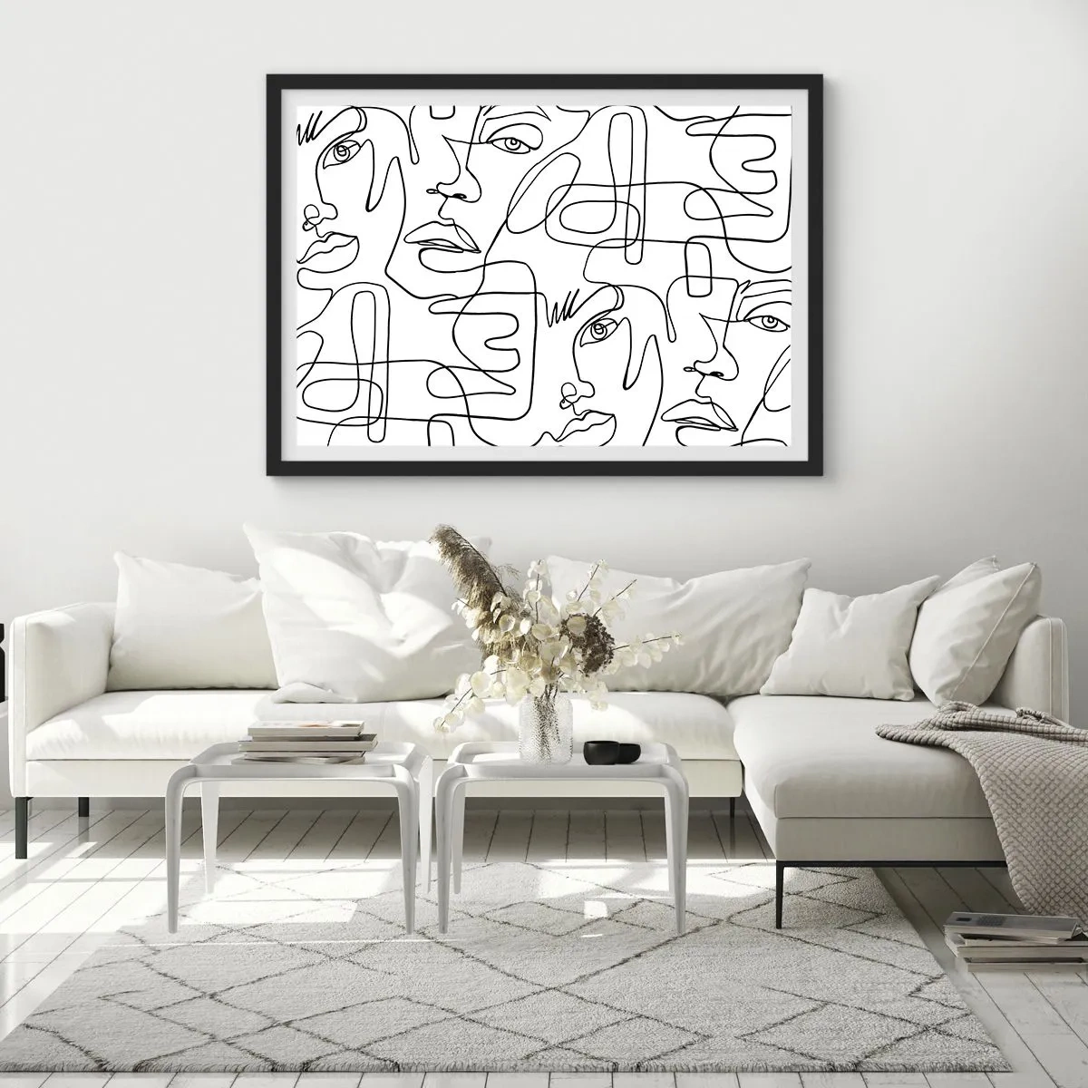 Pôster com moldura preta - Em emoções emaranhadas - 70x50 cm