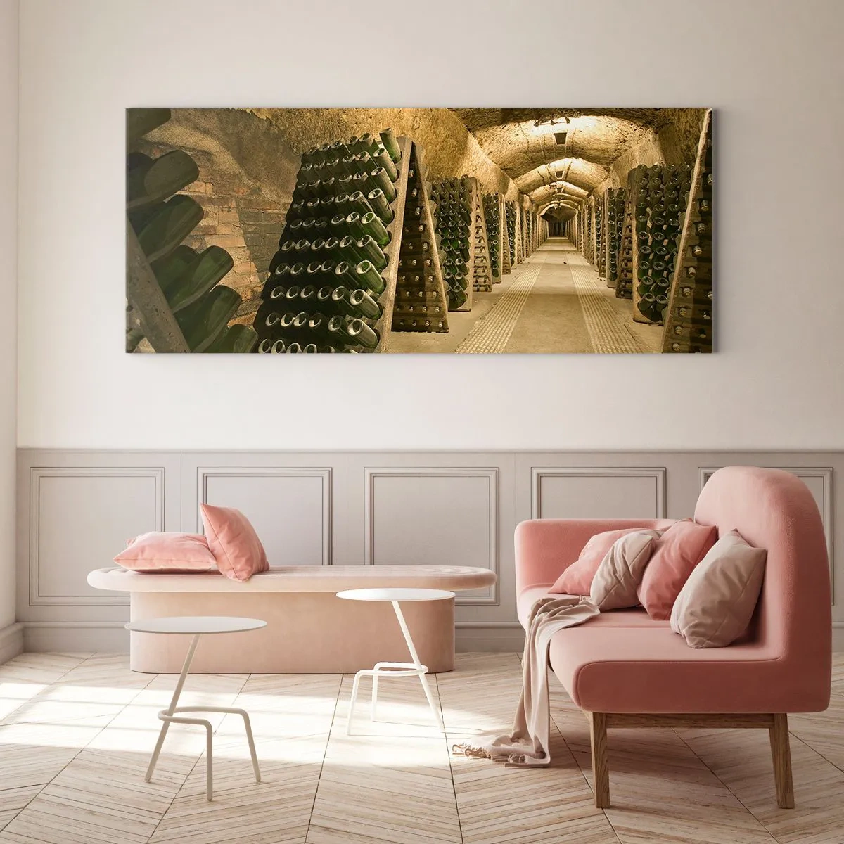 Quadro em vidro - O nascimento do sabor - 90x30 cm