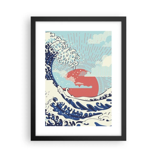 Pôster com moldura preta - Das inspirações japonesas - 30x40 cm