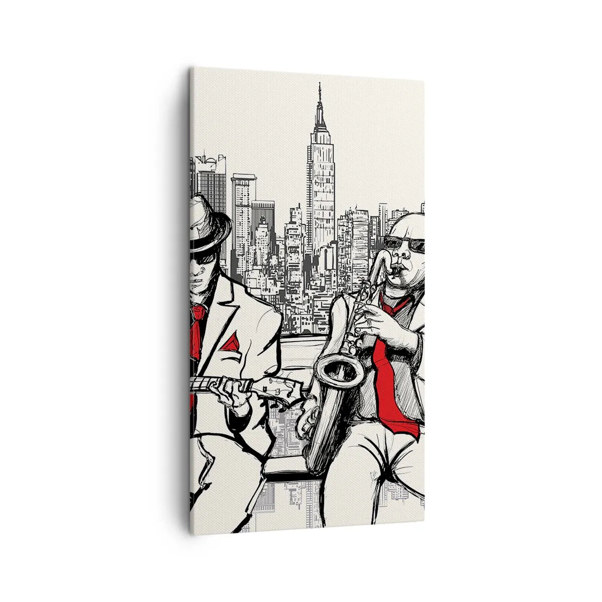 Quadro em tela - Improvisação nova-iorquina - 45x80 cm
