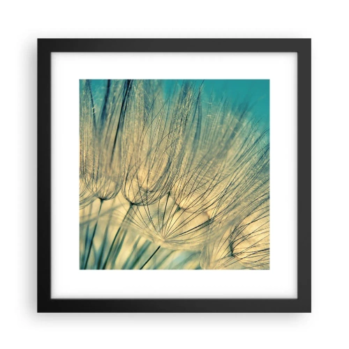 Pôster com moldura preta - À espera do vento - 30x30 cm
