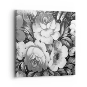 Quadro em tela - A beleza em cinza - 40x40 cm