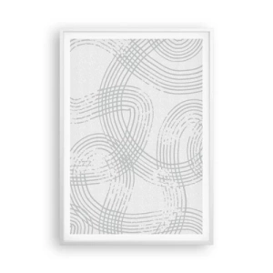 Pôster em moldura branca - Não existe caminho reto - 70x100 cm