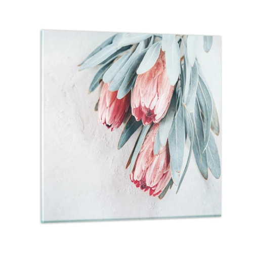 Quadro em vidro - Envergonhadas da sua própria beleza - 70x70 cm