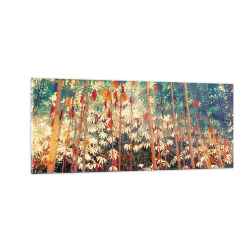 Quadro em vidro - A vida secreta das folhas - 100x40 cm