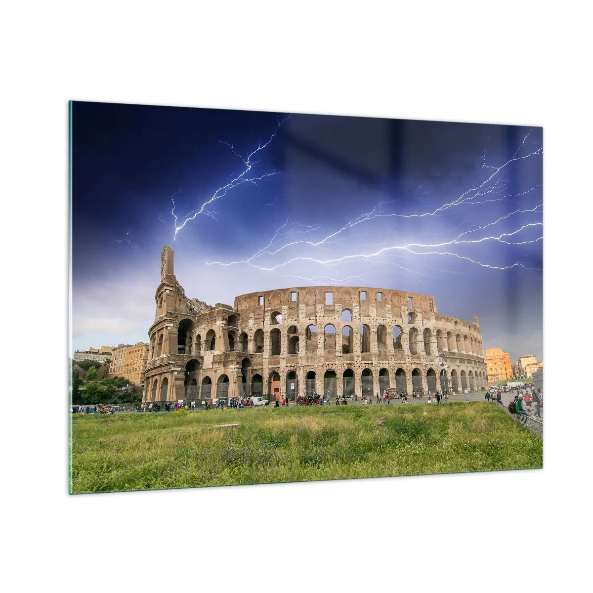 Quadro em vidro - Arena de combate - 100x70 cm
