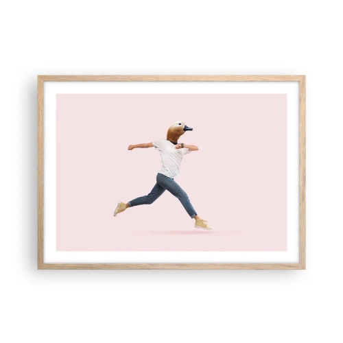 Pôster com moldura de carvalho claro - Uma pitada de absurdo - 70x50 cm